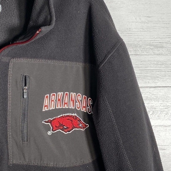 Arkansas Razorbacks 1/4 Zip Fleece Pullover Jacket Men’s Large - Picture 2 of 4